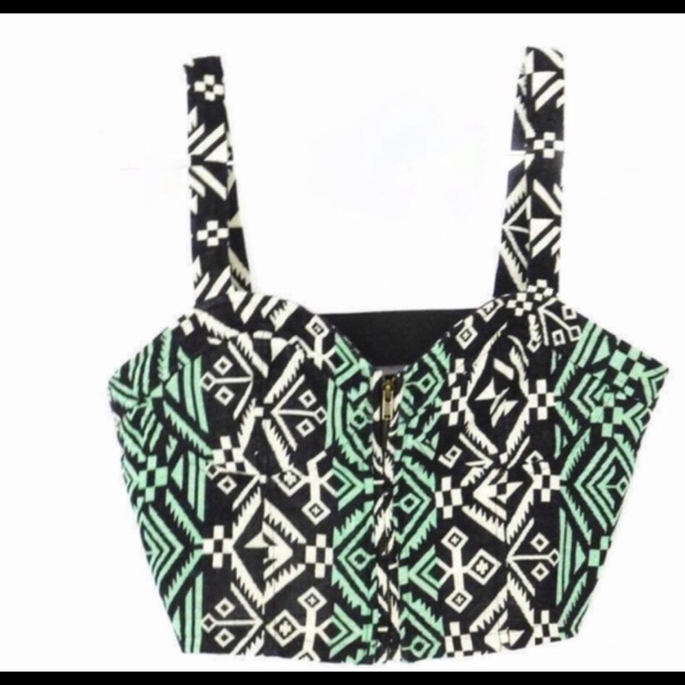 Geometric Pattern Crop Top - image 1